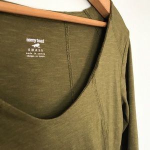 Long sleeve olive green dress